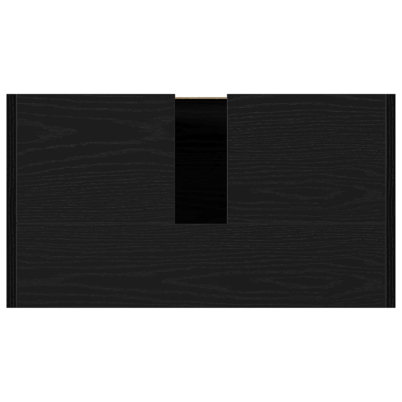 Armario de baño con espejo de madera de roble negro 60x33x61 cm de madera de ingeniería V9107 Vetonek
