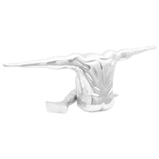 Sculpture en argent 91,5x32x33 cm Penseur en aluminium V2527 Vetonek