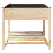 Macetero de jardín con estante 90x90x76 cm de madera maciza de abeto V0661 Vetonek