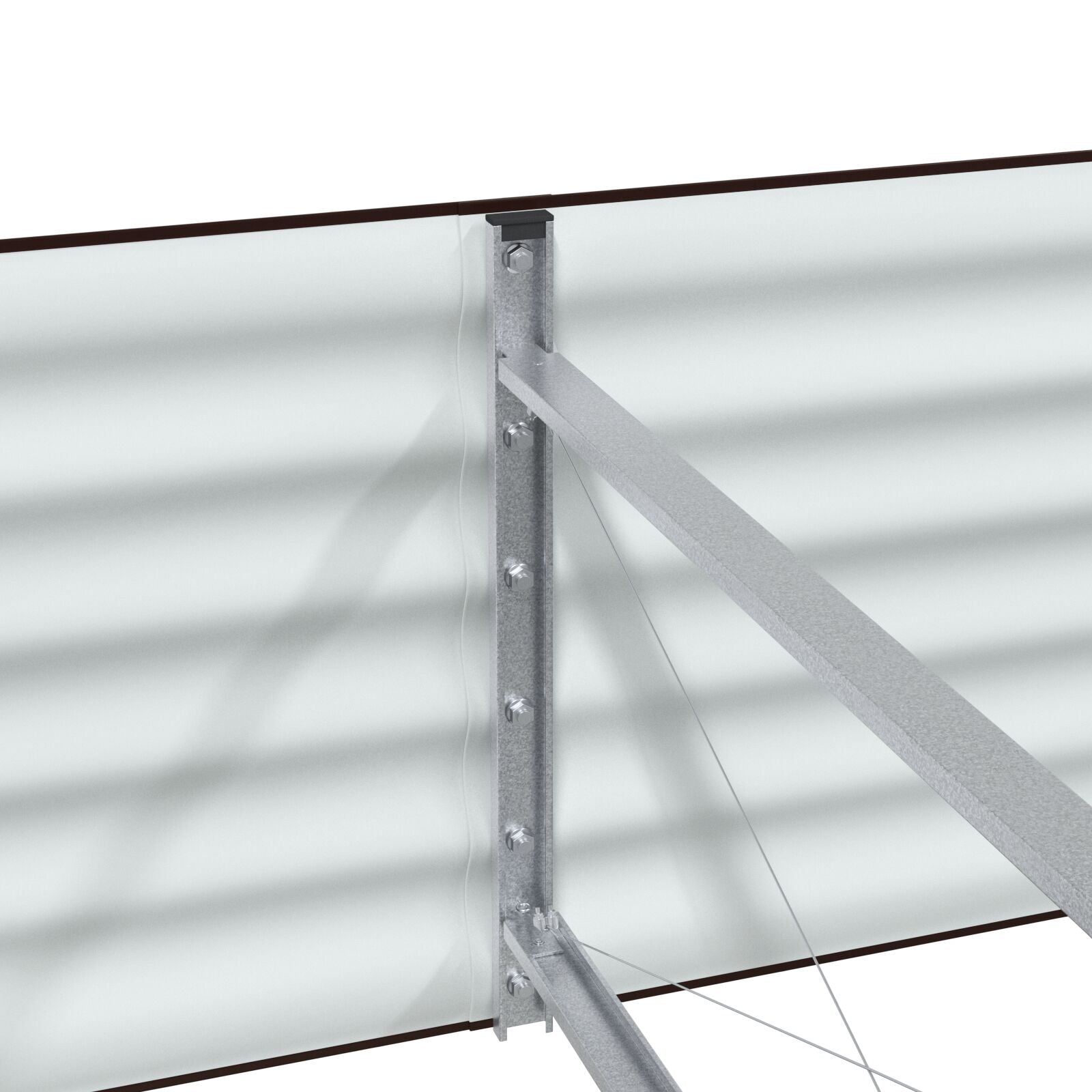 Huerto Elevado para el Jardín, Marrón, 240x80x44 cm, de Acero Galvanizado V3689 Vetonek