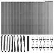 Clôture en fil soudé avec 13 poteaux gris 1x100 m acier V0726 Vetonek