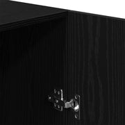 Black Oak Washing Machine Cabinet 70.5x71.5x91.5 cm Crafted Wood V0660 Vetonek