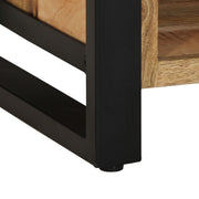 Shoe Bench 100x40x50 cm Solid Rough Mango Wood V9744 Vetonek