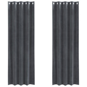 Blackout Curtains with Eyelets 2 units Light Gray Velvet V3488 Vetonek