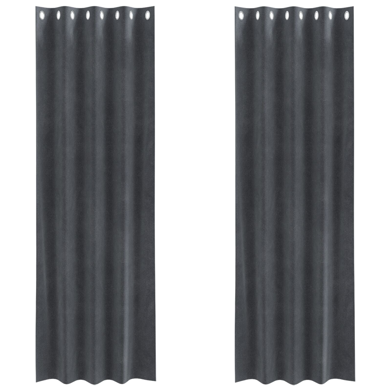 Blackout Curtains with Eyelets 2 units Light Gray Velvet V3488 Vetonek