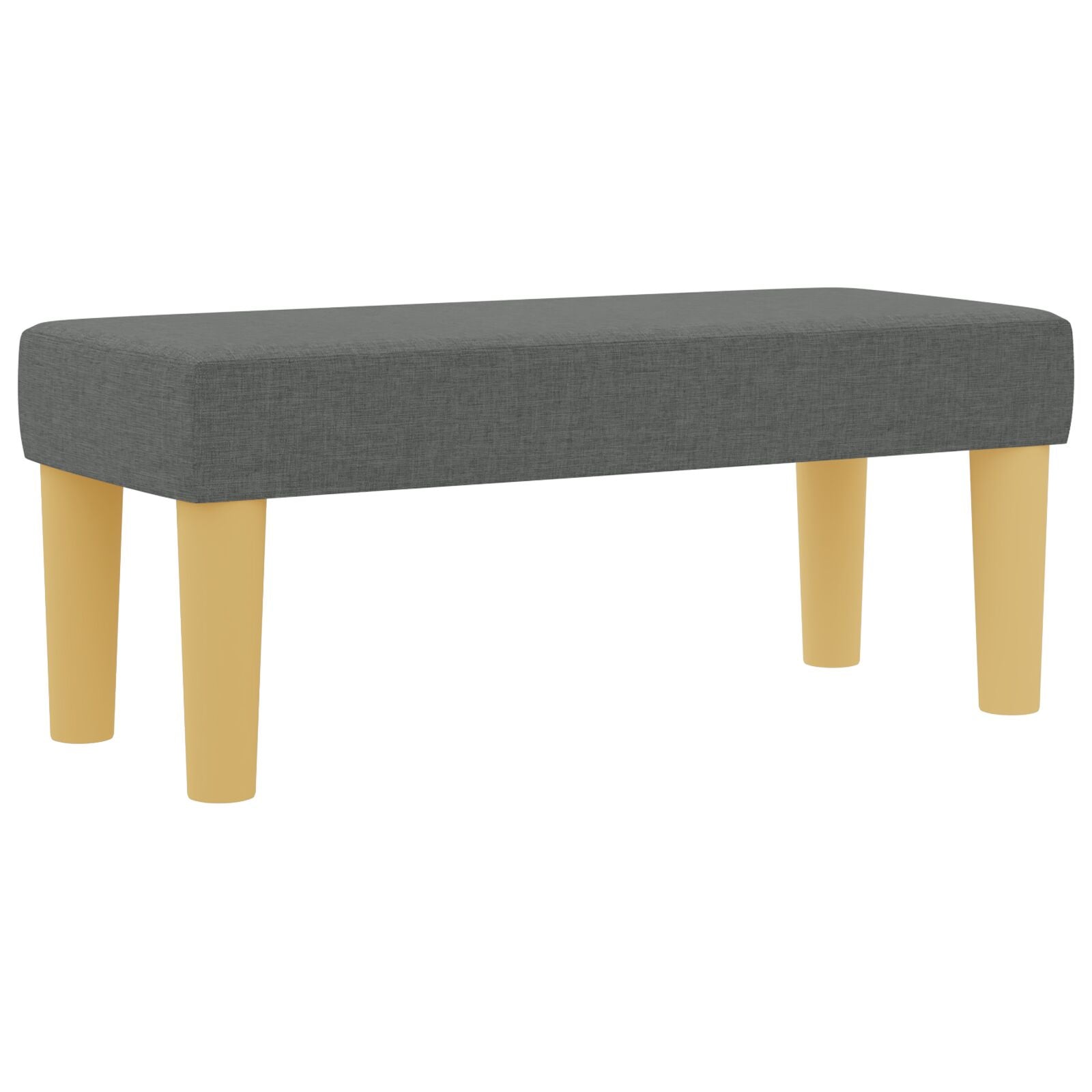 Bed with slatted base and mattress and dark gray bench 90x190 cm in fabric V3094 Vetonek