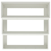 Macetero de Jardín  3 Niveles 90x90x35 cm Blanco Acero V9234 Vetonek