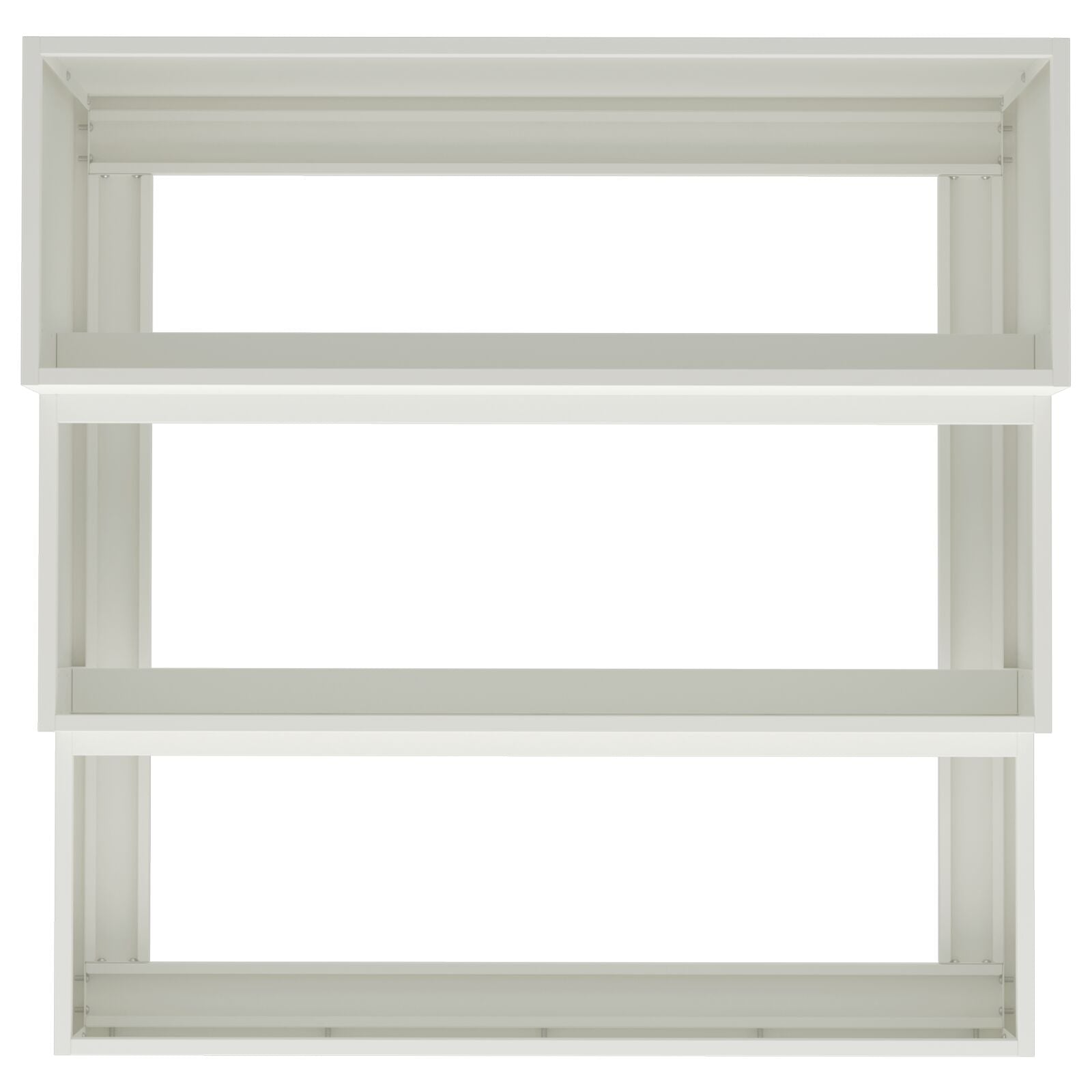 Macetero de Jardín  3 Niveles 90x90x35 cm Blanco Acero V9234 Vetonek