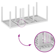 Comedor Jardín 7 Piezas con Cojines Blanco Poliratán V6752 Vetonek