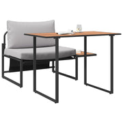 2-Piece Garden Dining Set Single Chair with Light Gray Cushions V9720 Vetonek