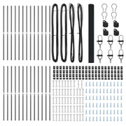 Cerca de Malla Soldada  con 13 Postes Gris 1.5x50 m Acero V0535 Vetonek