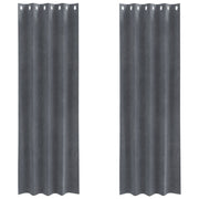 Blackout Curtains with Eyelets 2 pcs of Light Gray Velvet V3761 Vetonek