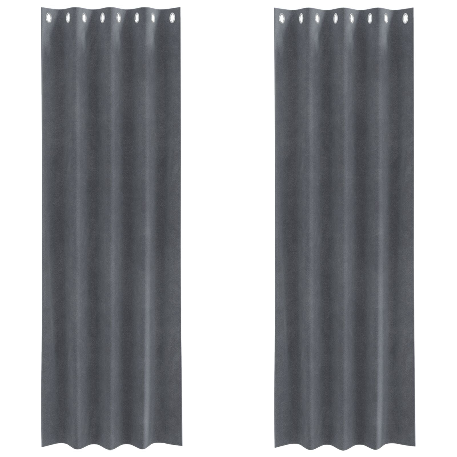 Blackout Curtains with Eyelets 2 pcs of Light Gray Velvet V3761 Vetonek