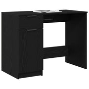 Bureau en Chêne Noir - 100x50x75 cm - En Bois Ouvré V1773 Vetonek