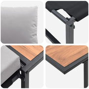 2-Piece Garden Dining Set Single Chair with Light Gray Cushions V9720 Vetonek