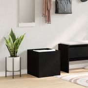 caja de jardinería en madera de roble negra 40x40x40 cm V1841 Vetonek