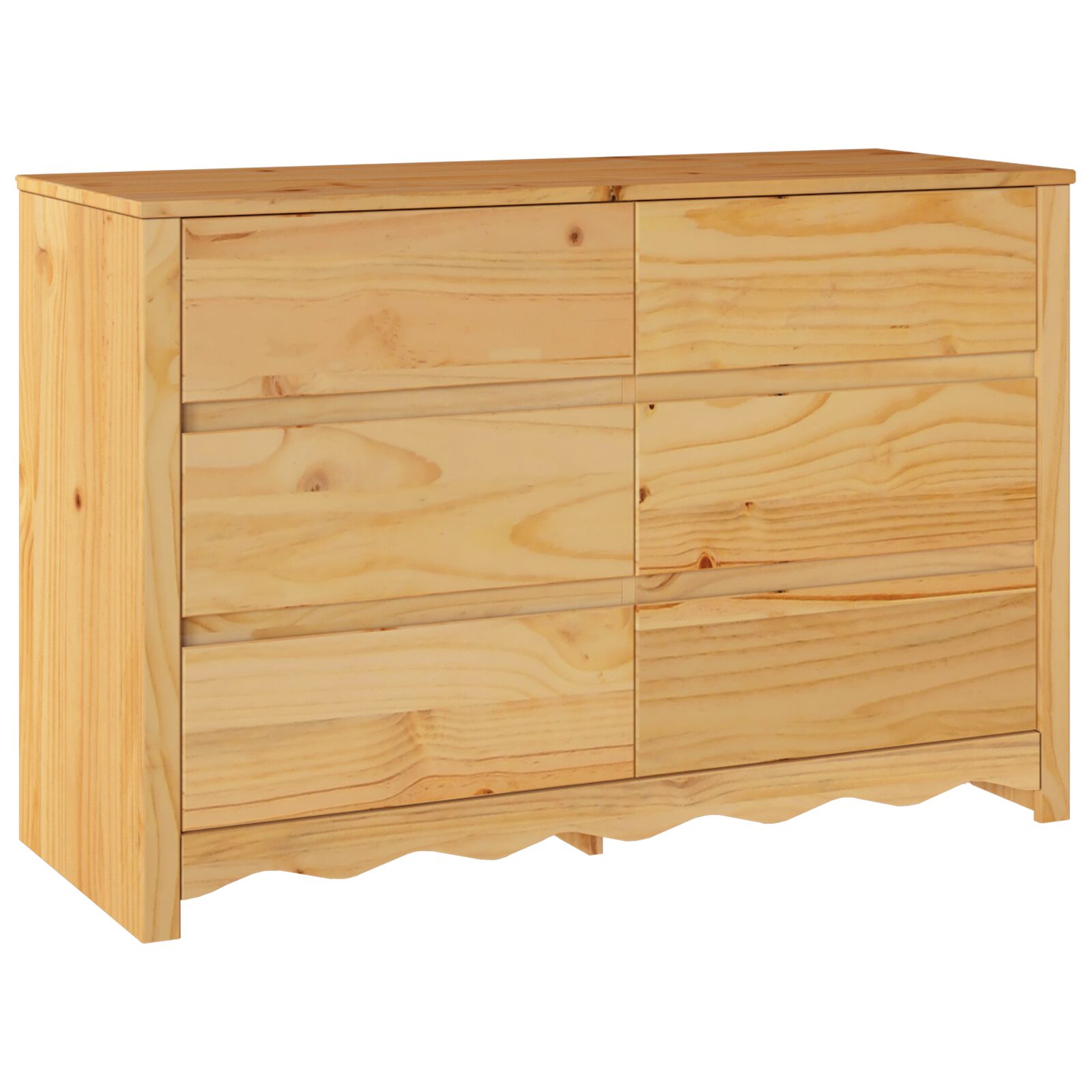Cómoda ""DRAMMEN"" 111x43x73,5 cm de Madera Sólida de Pino V7064 Vetonek