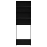 Black Oak Washing Machine Cabinet 64x24x190 cm Technical Wood V0677 Vetonek