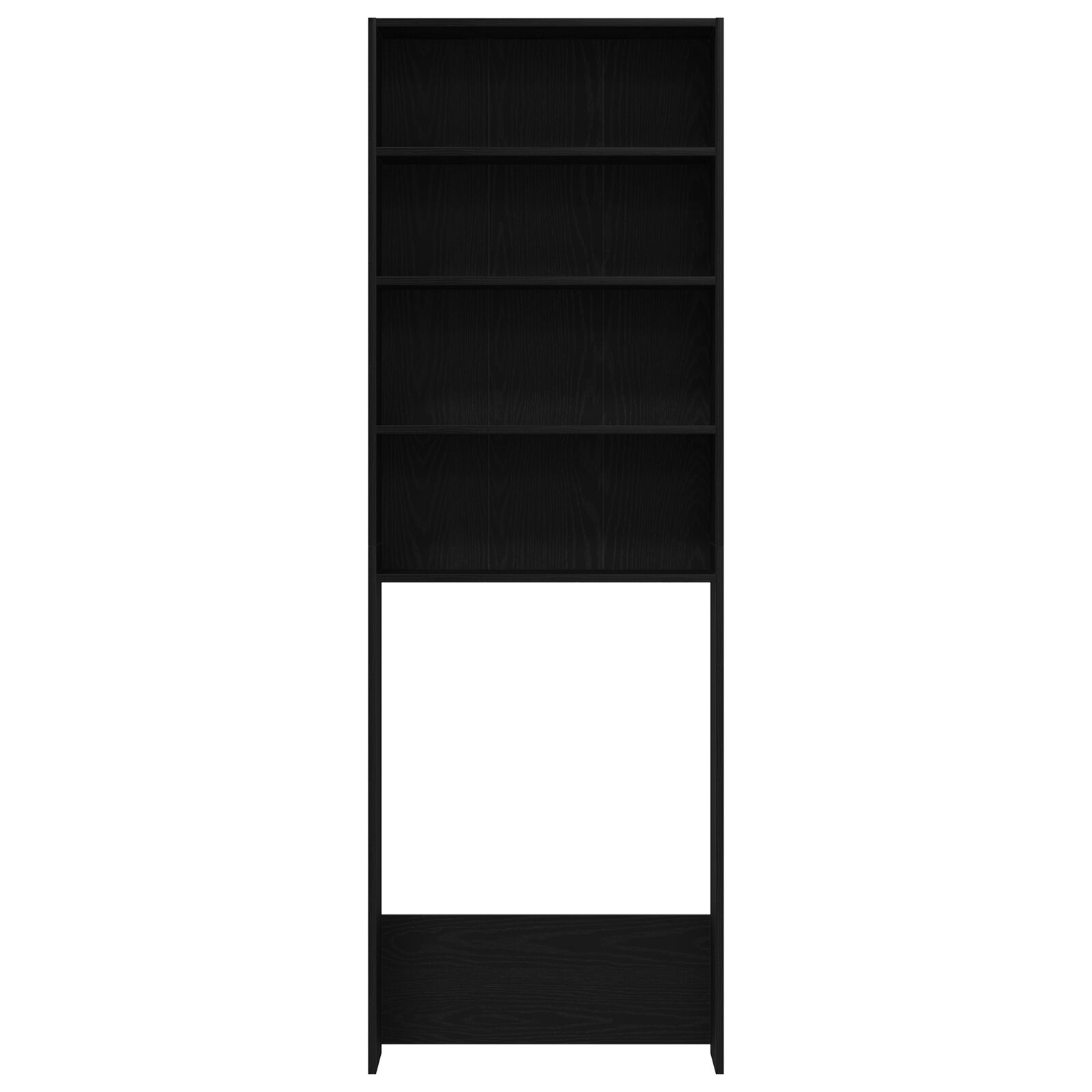 Black Oak Washing Machine Cabinet 64x24x190 cm Technical Wood V0677 Vetonek