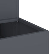 Macetero de Jardín  de 2 Niveles 100x60x45 cm Antracita Plástico V9593 Vetonek