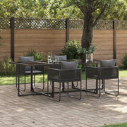6 Piece Garden Dining Set with Steel Cushions and Synthetic Rattan V1590 Vetonek
