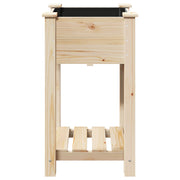 Plantador de Jardín con Estante 45x45x76 cm Madera Sólida de Pino V0647 Vetonek