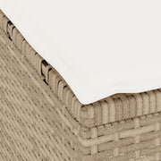 Conjunto de Comedor de Jardín de 3 Piezas con Cojines Beige de Ratán Poliéster y Acacia V0155 Vetonek