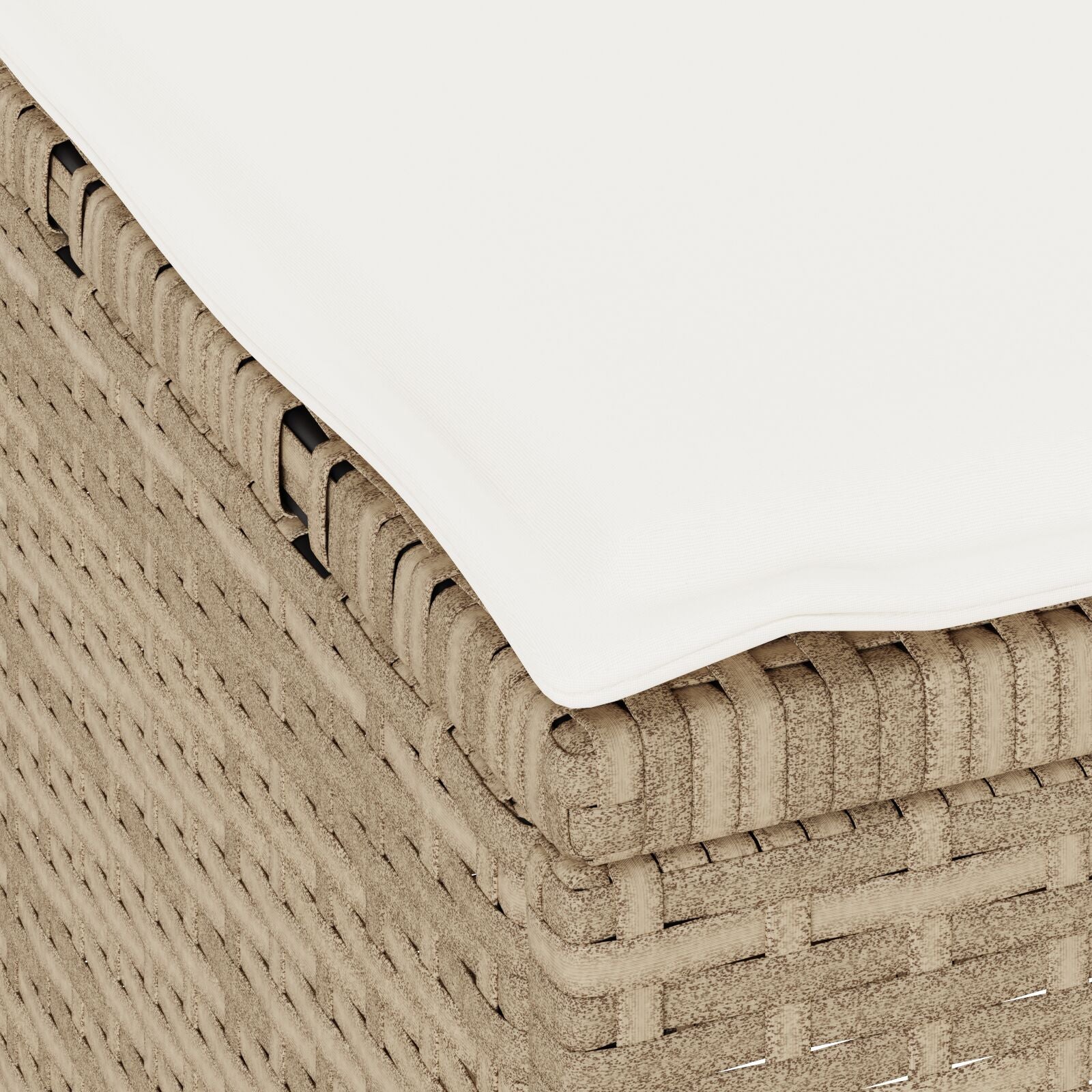 Conjunto de Comedor de Jardín de 3 Piezas con Cojines Beige de Ratán Poliéster y Acacia V0155 Vetonek