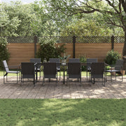 Set da pranzo da giardino 13 pezzi con cuscini in acciaio e Textilene V1552 Vetonek