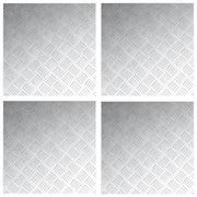 Assiettes en aluminium avec grille 4 pièces antidérapantes 50x50 cm V7516 Vetonek