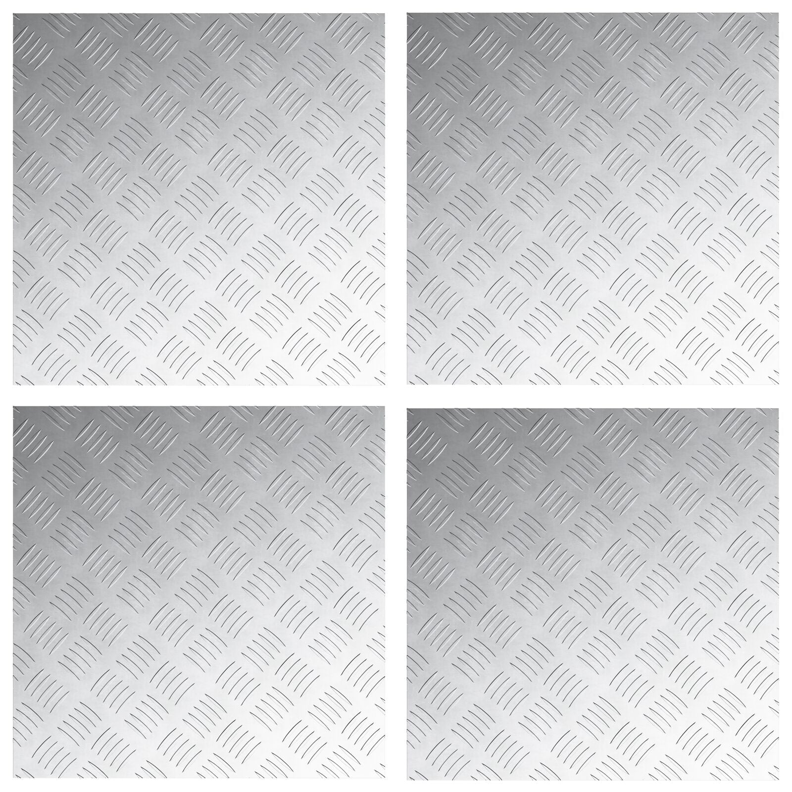 Assiettes en aluminium avec grille 4 pièces antidérapantes 50x50 cm V7516 Vetonek