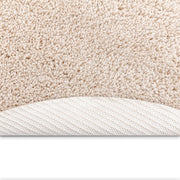 Alfombra Shaggy con respaldo de látex Crema ø90 cm V9110 Vetonek