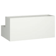 Macetero  de 2 Niveles 100x60x45 cm Blanco de Acero V9586 Vetonek