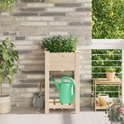 Plantador de Jardín con Estante 45x45x76 cm Madera Sólida de Pino V0647 Vetonek