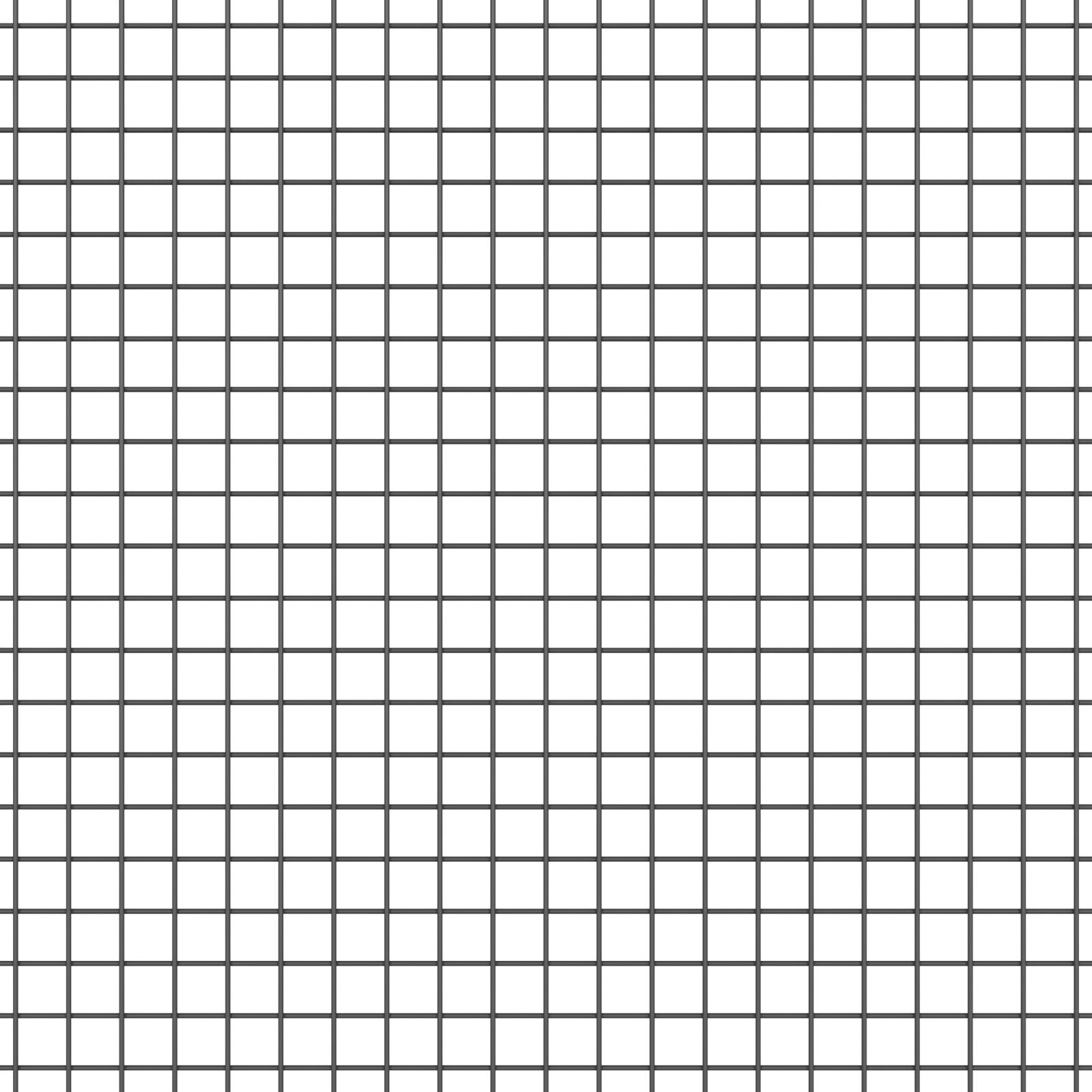 Cerca de Malla Soldada  con 13 Postes Flanged Gris 1.5x50 m de Acero V7633 Vetonek