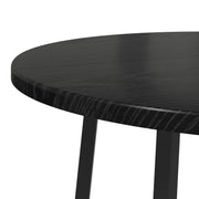 Mesa Lateral 2 pcs Negra de Madera y Metal V4221 Vetonek