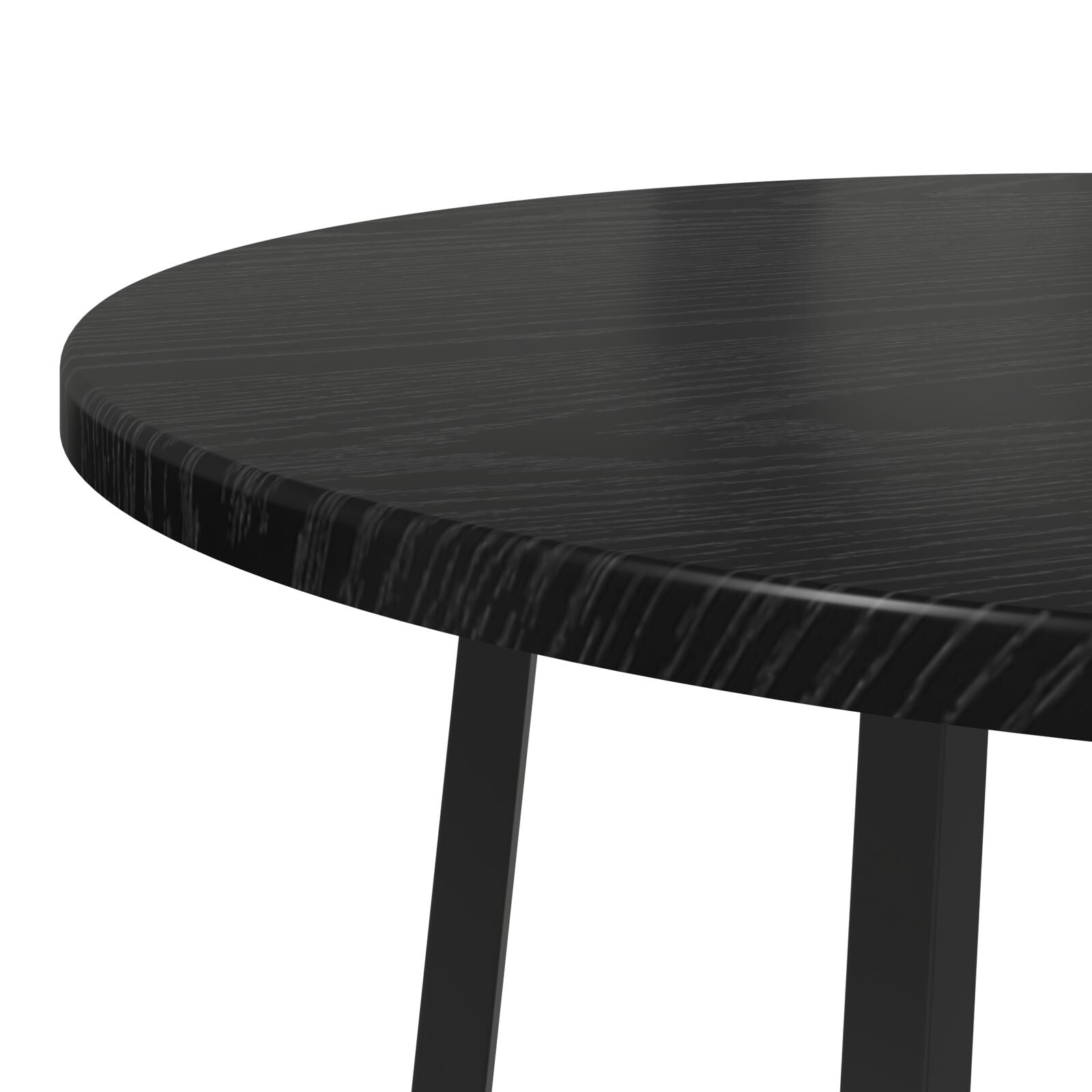 Mesa Lateral 2 pcs Negra de Madera y Metal V4221 Vetonek
