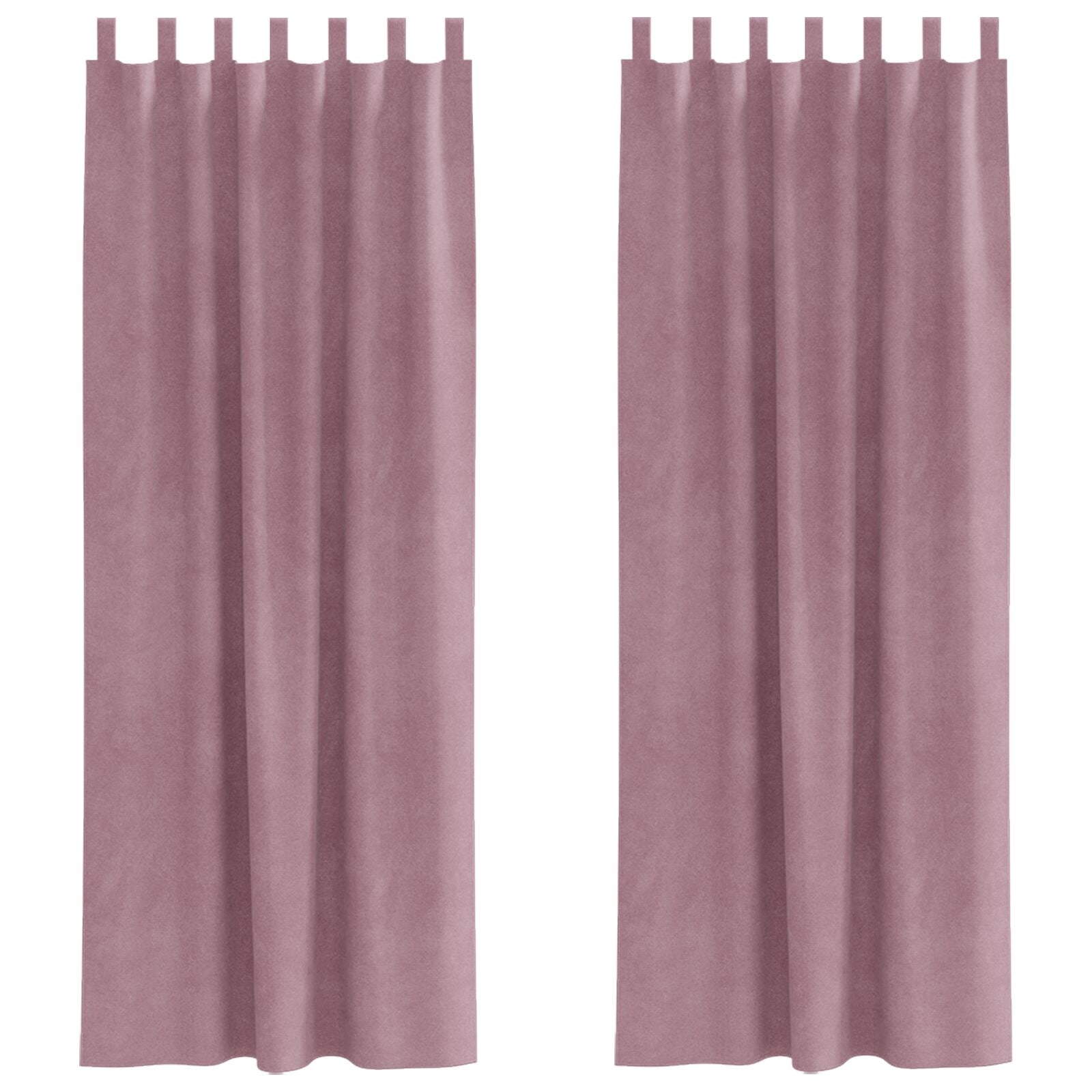 Blackout Curtains with Hanging Ties 2 pcs Dark Pink Velvet V3433 Vetonek