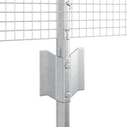 Cerca de Malla Soldada  con 22 Postes U Plateados 0.4x50 m de Acero V6265 Vetonek