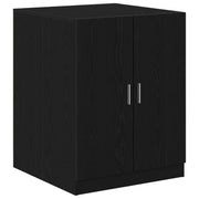 Black Oak Washing Machine Cabinet 70.5x71.5x91.5 cm Crafted Wood V0660 Vetonek