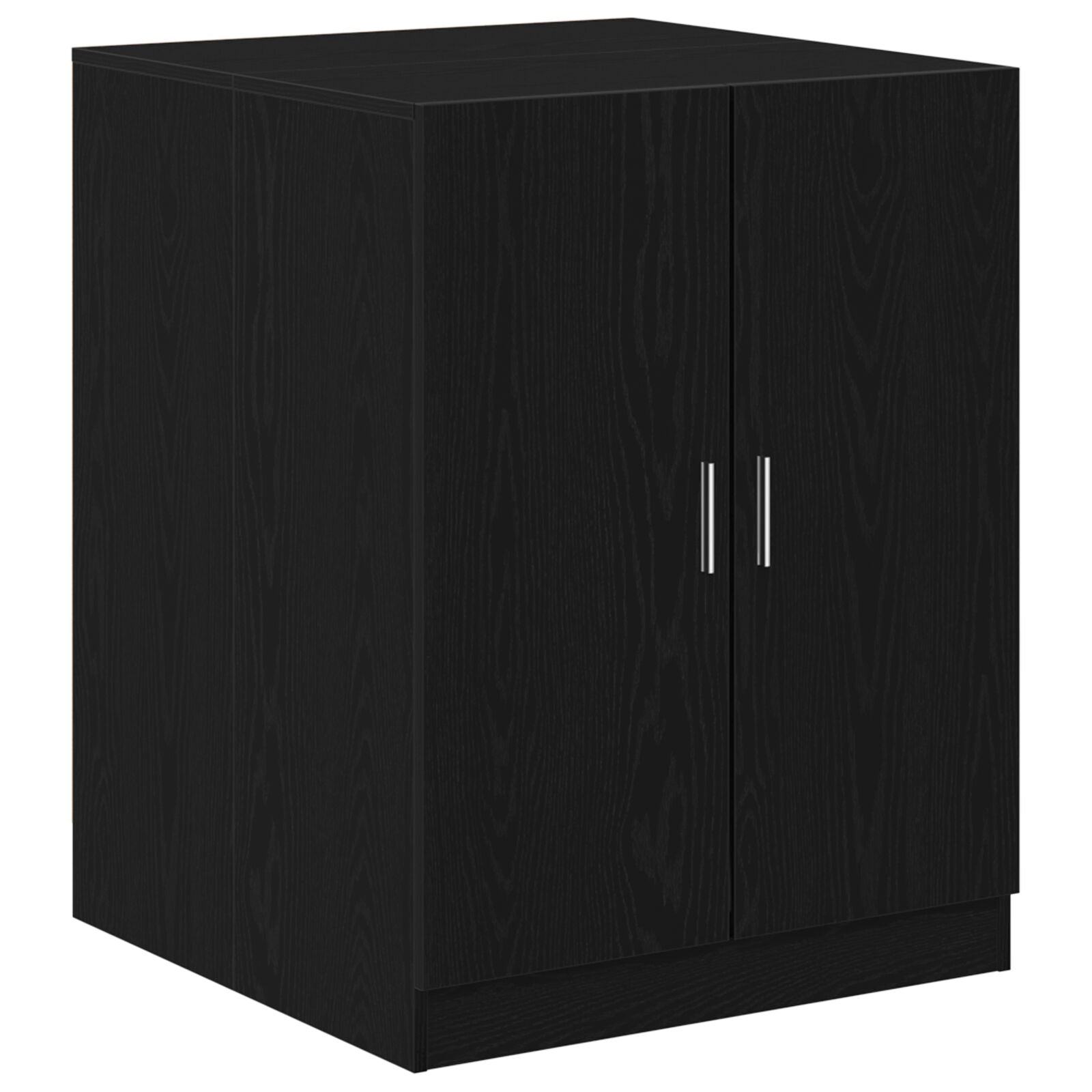 Black Oak Washing Machine Cabinet 70.5x71.5x91.5 cm Crafted Wood V0660 Vetonek