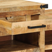 Shoe Bench 110x35x50 cm Solid Rustic Mango Wood V1768 Vetonek