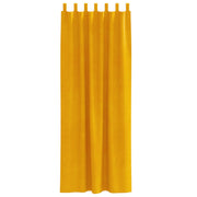 Blackout curtains with hanging loops 2 pcs Mustard Yellow Velvet V3730 Vetonek