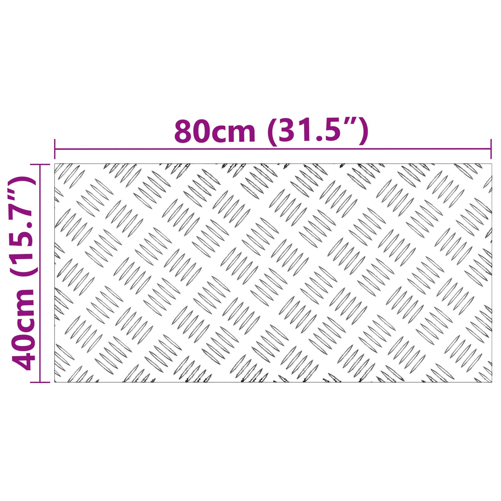 Assiettes antidérapantes en aluminium 4 pcs 80x40 cm V7417 Vetonek