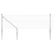 Cerca de Malla Soldada  con 13 Postes de Picos 0.5x50 m Acero Galvanizado V1488 Vetonek