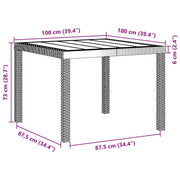 Juego de Comedor de Jardín Set de 3 Marrón Oscuro Polipropileno V6301 Vetonek