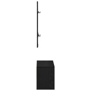 Set di mobili da ingresso in multistrato di rovere nero V5103 Vetonek