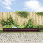 Huerto Elevado Marrón 400x80x44 cm de Acero Galvanizado V3665 Vetonek