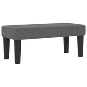 Cama con Base  con Colchón y Banco Gris Oscuro 90x190 cm Tela V0789 Vetonek