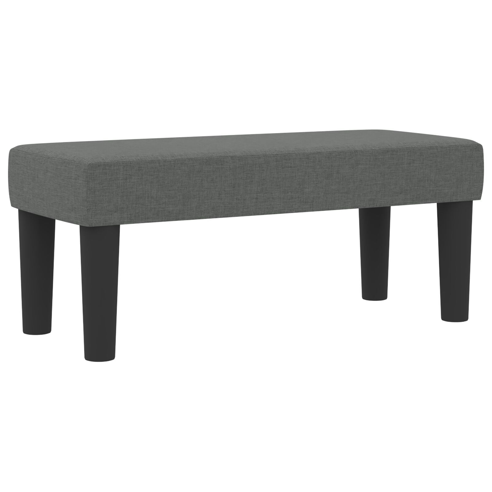 Cama con Base  con Colchón y Banco Gris Oscuro 90x190 cm Tela V0789 Vetonek